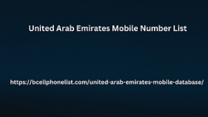 United Arab Emirates Mobile Number List