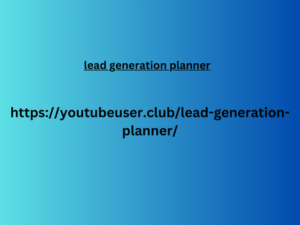 lead generation planner