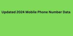 updated 2024 mobile phone number data