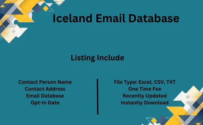 Iceland email database