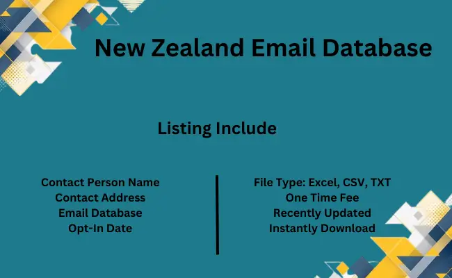 New Zealand email database